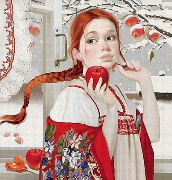 Лицо матрешки