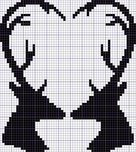 Рисунок крестиками по клеткам