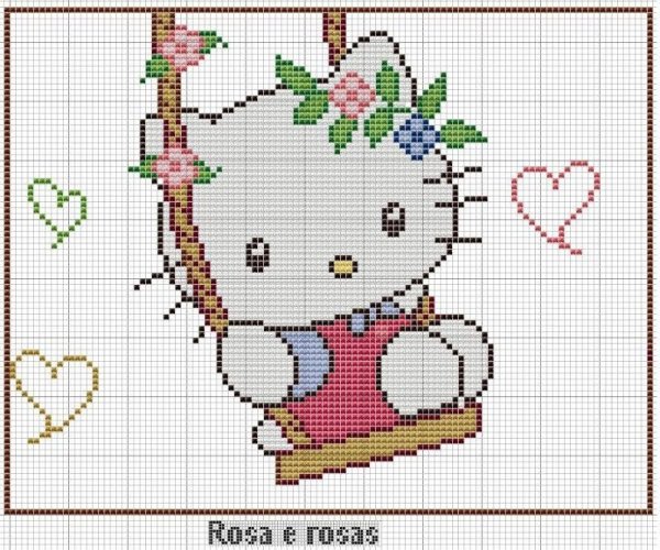 Хелло Китти вышивка крестом схемы