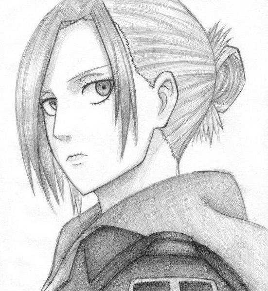 Аниме персонажи карандашом