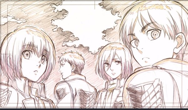 Рисунок Эрен Микаса армин