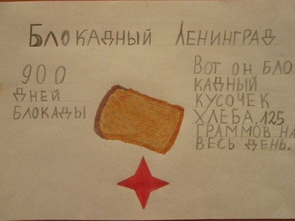 Рисование на тему блокадный хлеб
