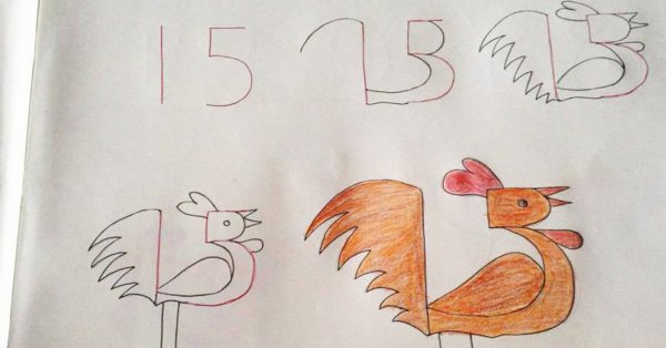 Рисование из цифр для детей