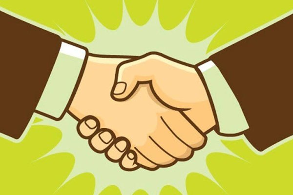 Рукопожатие мультяшное