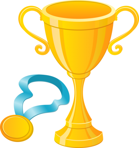 Кубок и медали на прозрачном фоне