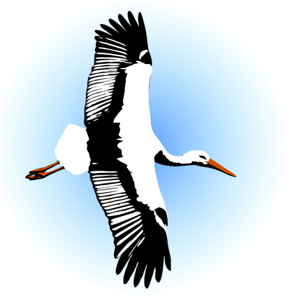 Цапля рисунок для детей