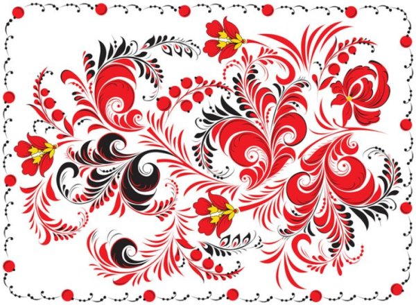 Хохломская роспись вектор