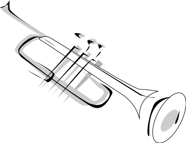 Труба инструмент черно белая