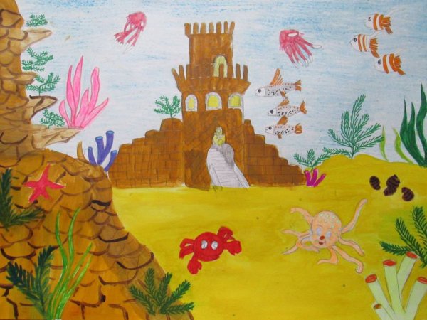 Рисование на тему подводное царство