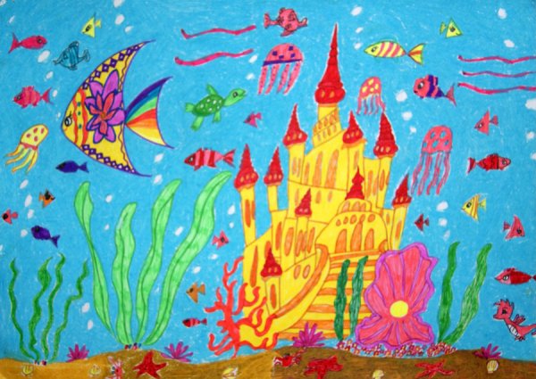Рисование в подводном царстве