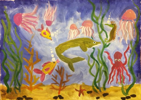 Подводный мир рисунок