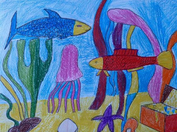 Рисование подводное царство