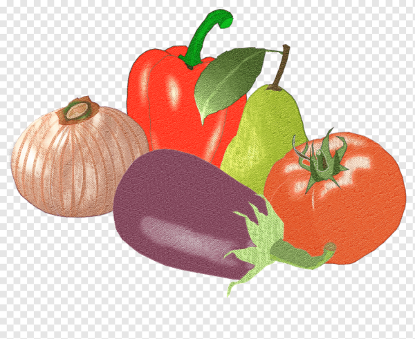 Нарисовать фрукты и овощи