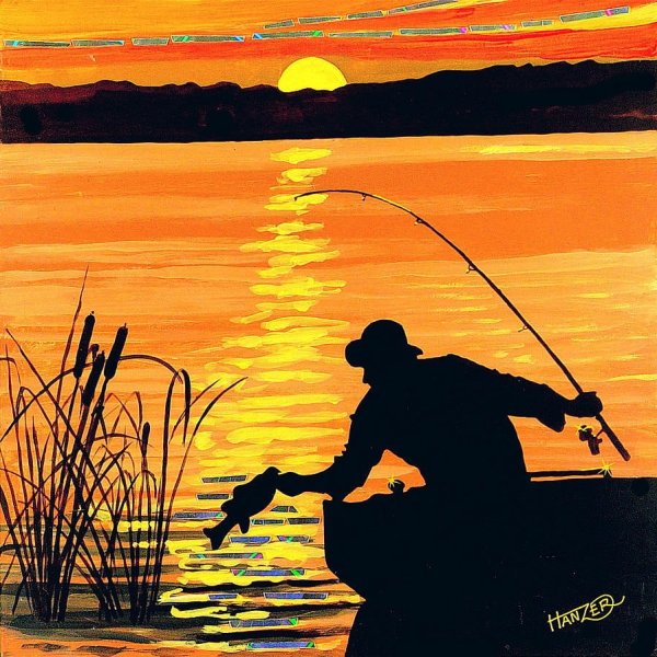 Рыбак мультяшный