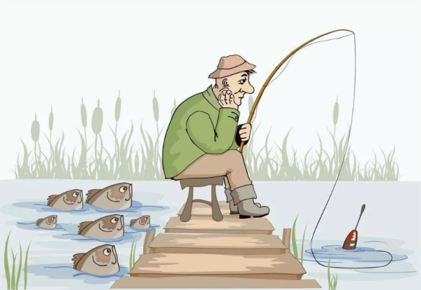 Рисунок на тему рыбалка