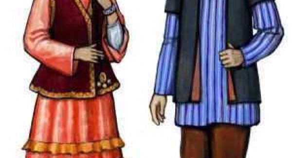 Национальная одежда Татаров рисунок