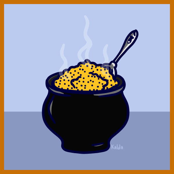 Горшок с кашей рисунок