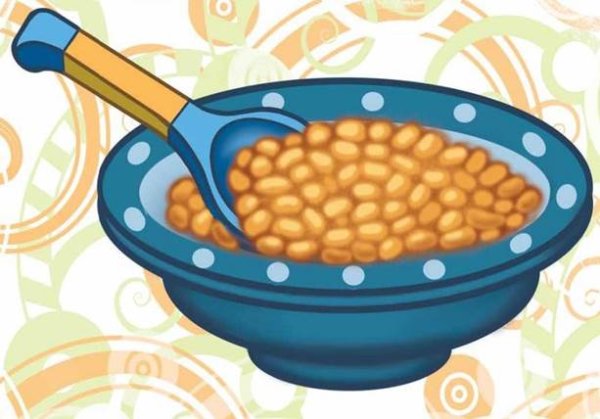 Рисование каша в тарелке