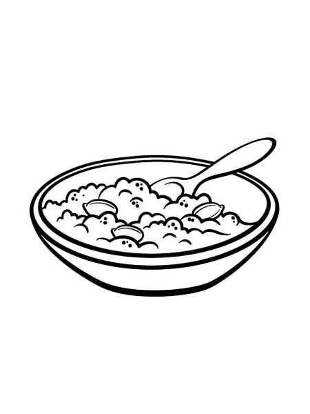 Каша раскраска для детей