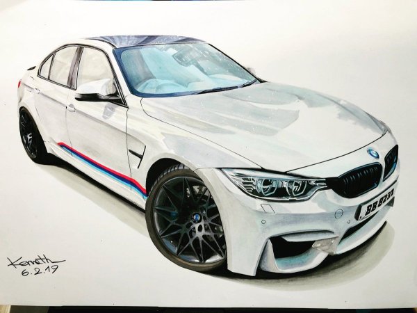 BMW m5 f90 рисунок