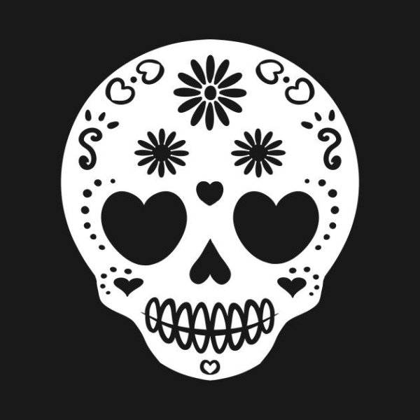 Трафарет черепа на Хэллоуин