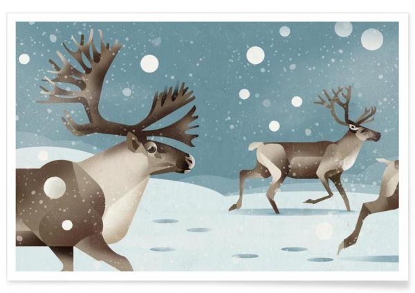 Северный олень мультяшный