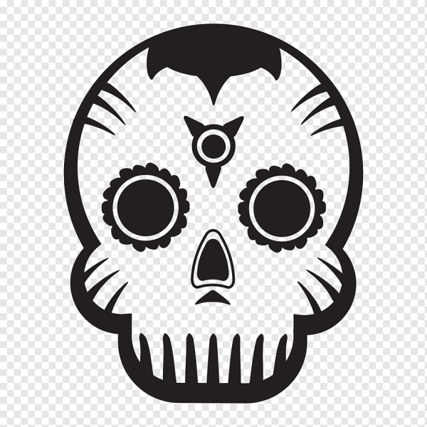 Наклейка череп Хэллоуин