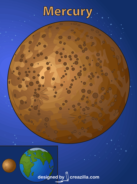 Планета Меркурий рисунок для детей