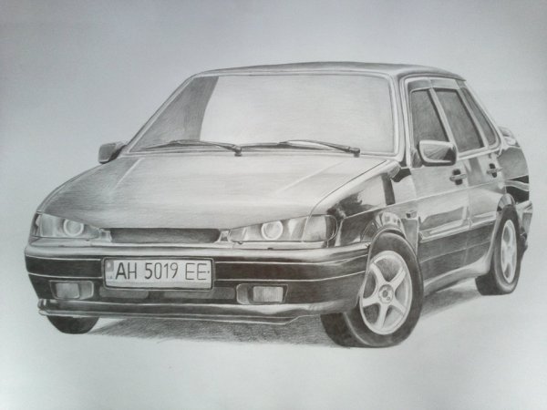 Нарисовать ВАЗ 2115