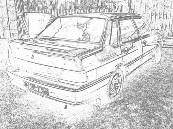 ВАЗ 2115 карандашом