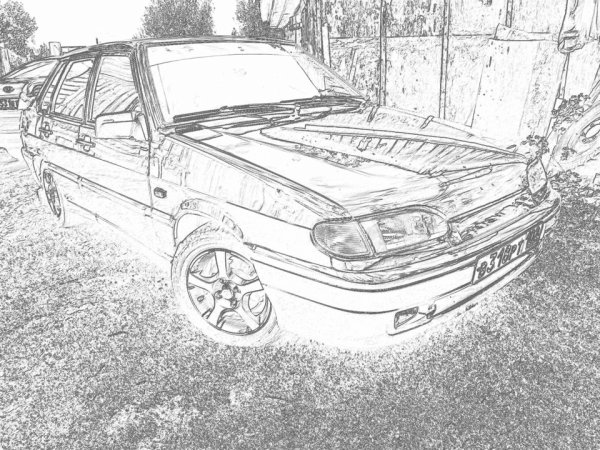 Лада 2115 карандашом