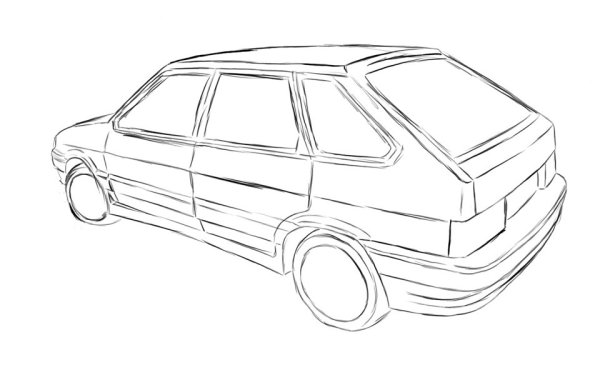 Рисовать ВАЗ 2115