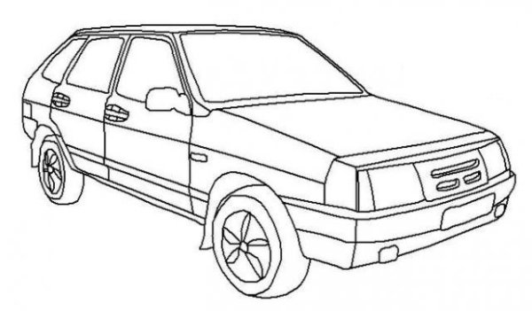 Раскраски машины Лада 2109