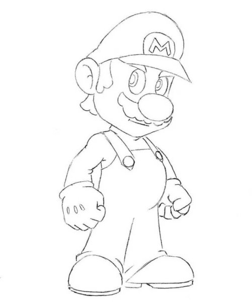 Super Mario раскраска