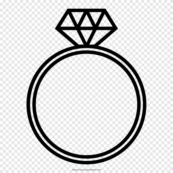Нарисовать кольцо с бриллиантом