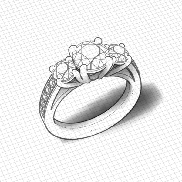 Помолвочное кольцо эскиз