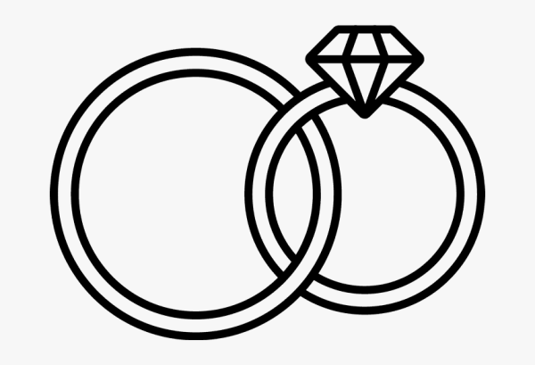 Свадебные кольца трафарет