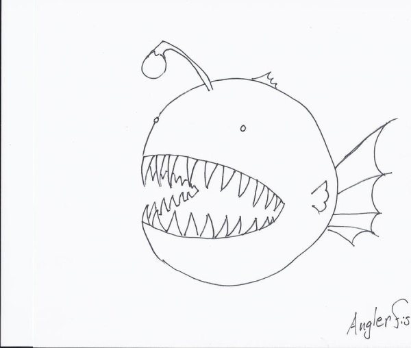 Рыба удильщик раскраска
