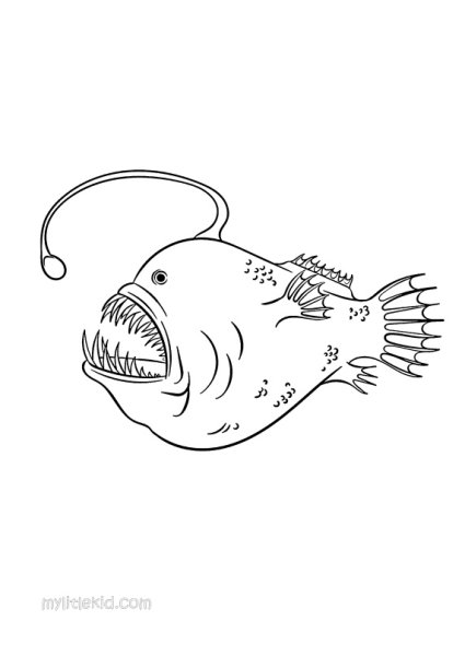 Глубоководные рыбы раскраска