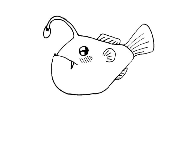 Рыба удильщик рисунок для детей