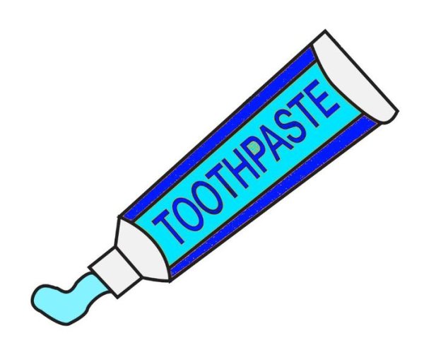 Зубная паста на прозрачном фоне