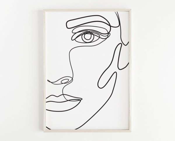 Абстрактные лица одной линией