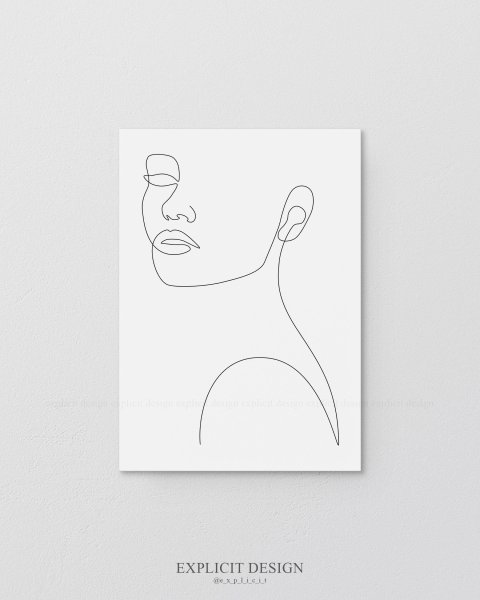 Лицо одной линией