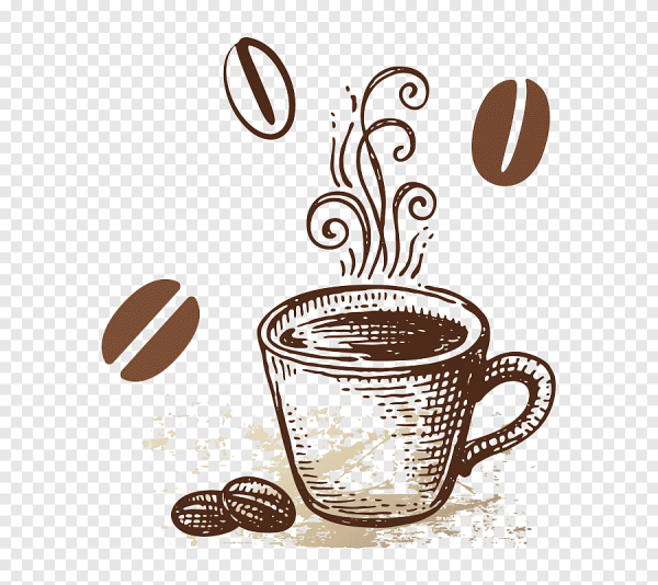 Чашка кофе карандашом