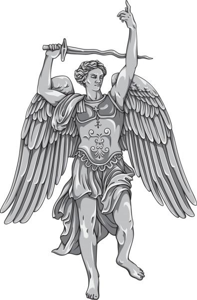 Архангел Михаил прорись иконы