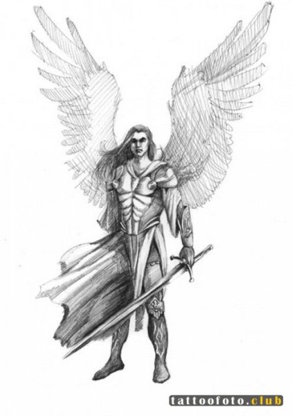 Архангел Михаил прорись иконы