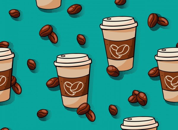 Кофе паттерн вектор