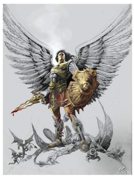 Икона Архангела Михаила раскраска