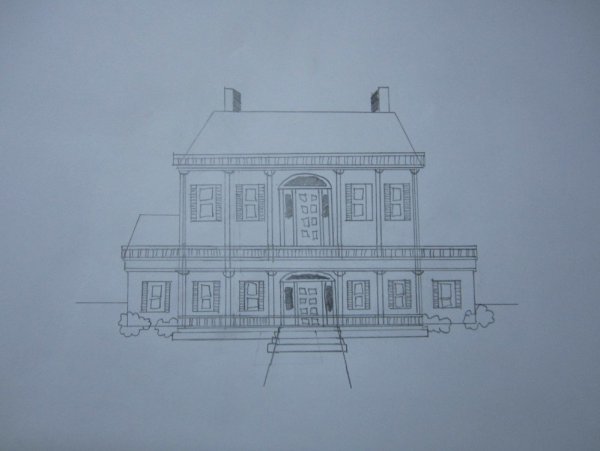 Особняк карандашом