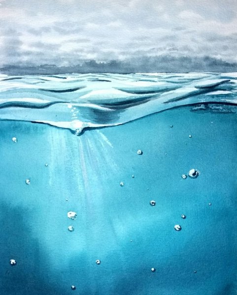 Вода акварелью